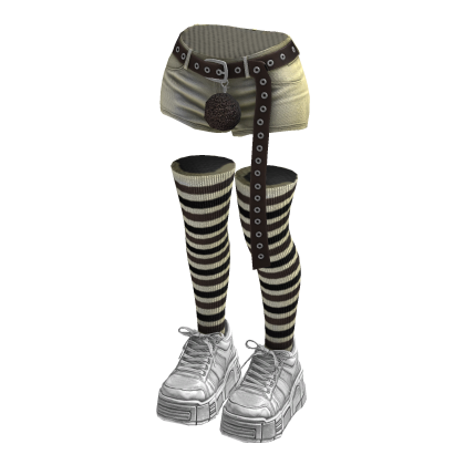 Stylish Shorts Hanging Belt (Cream Brown)