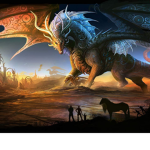 The colorful dragons