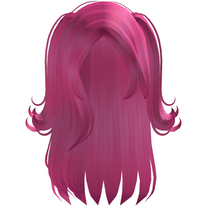 ۶ৎ | half up pigtails flipped hot pink hair