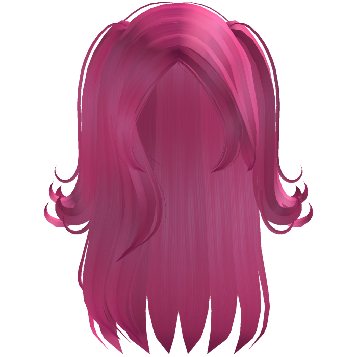 ۶ৎ | half up pigtails flipped hot pink hair