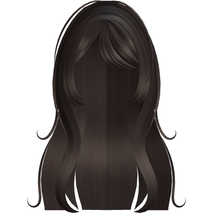 brown wispy wavy moe anime long layered hair Roblox item