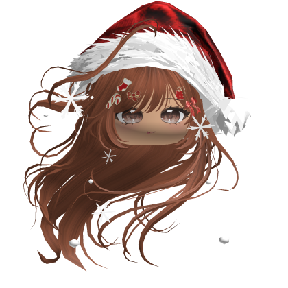 Windy Anime Hair w/Santa Hat (Ginger)