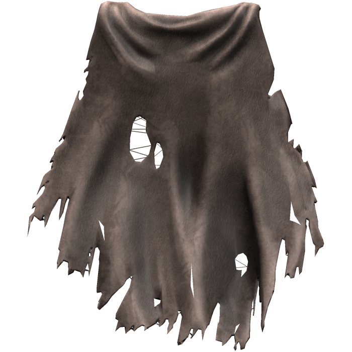 Brown Old Torn Ripped Traveler Cape 