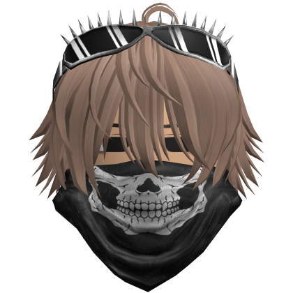 Emo Vkei Skull Bandana Hair Milktea