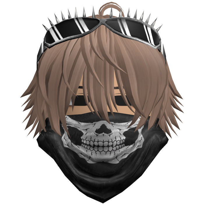 Emo Vkei Skull Bandana Hair Milktea