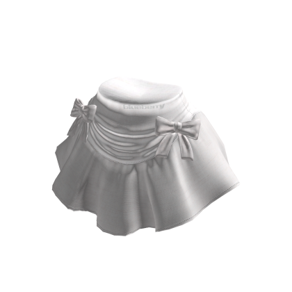 Ruffle Skirt with Bows White BB