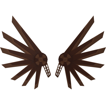 futuristic brown mechanical wings