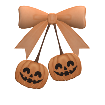 ୨୧ Cutesy Spooky Halloween Pumpkin Orange Bow Roblox item