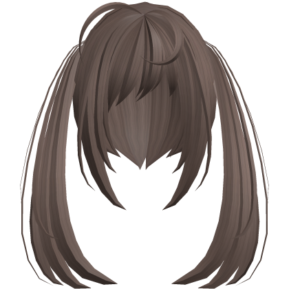 thick messy anime moe pigtails brown