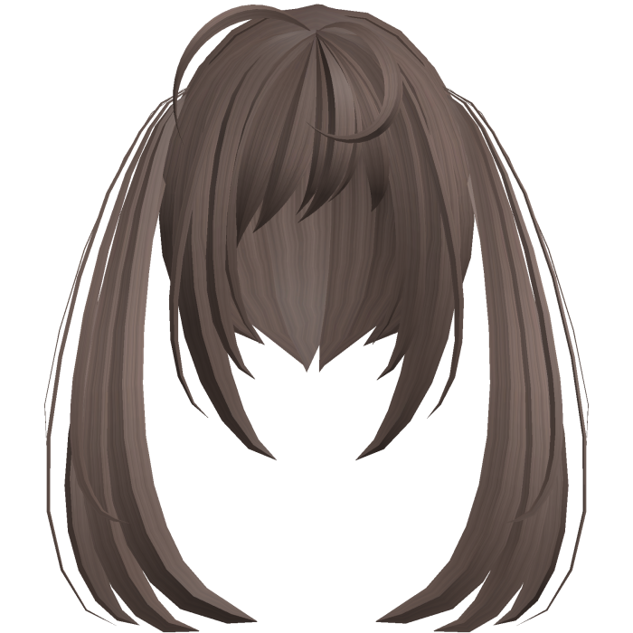 thick messy anime moe pigtails brown