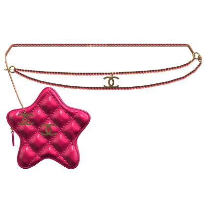 Hot Pink Cstar Quilted Waist Bag Gold Roblox item