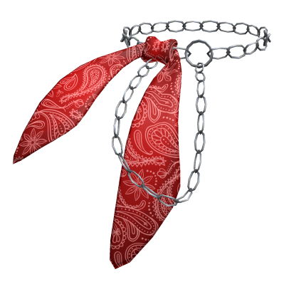 Red Designer Ribbon With Chain