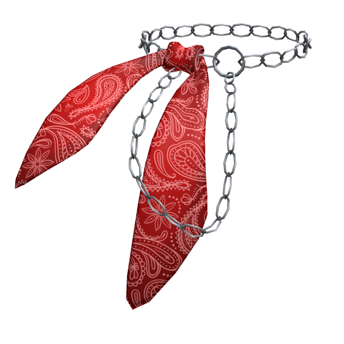 Red Designer Ribbon With Chain