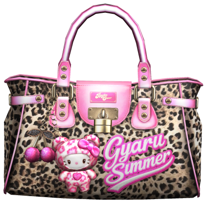 2000s Leopard Gyaru Kitty Bag Pink