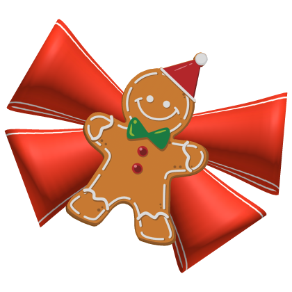Christmas Gingerbread Hair Bow Roblox item