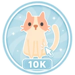 10K Cat Clicks Roblox badge thumbnail