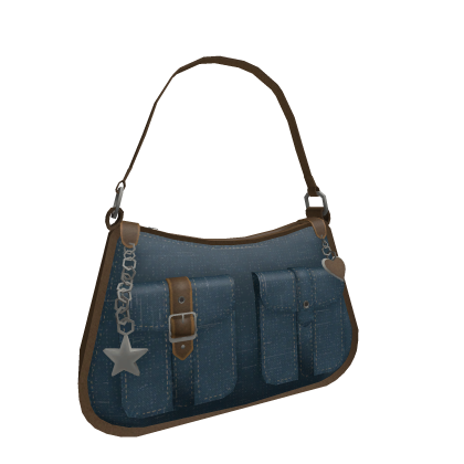Denim Purse w/ Brown