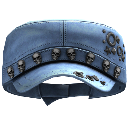 Caded Y2K Skull Beret (Sky Blue) Roblox item
