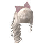 ꒰FREE꒱ : Cream Sweeties Hair Curly Ponytails ♡