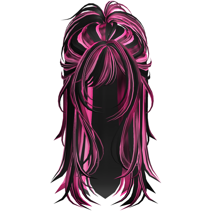 Wolfcut Spikey Half Up Pink Scene