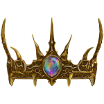 (In Group Store)Iridescent Spiked Spire Gold Crown