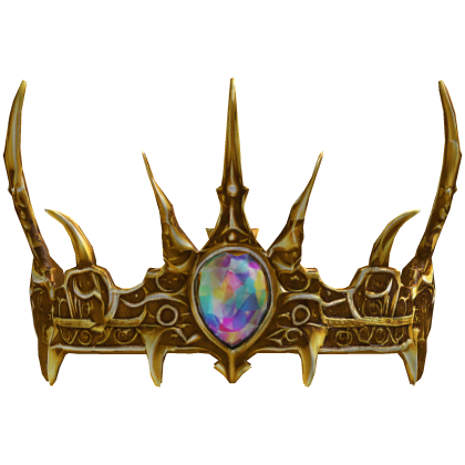 (In Group Store)Iridescent Spiked Spire Gold Crown