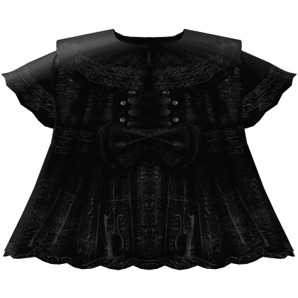 old school doll ruffled cat print dress in black Roblox item