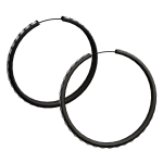 Y2K Sassy Rhinestone Earring Hoops | Black