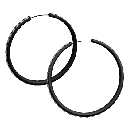 Y2K Sassy Rhinestone Earring Hoops | Black
