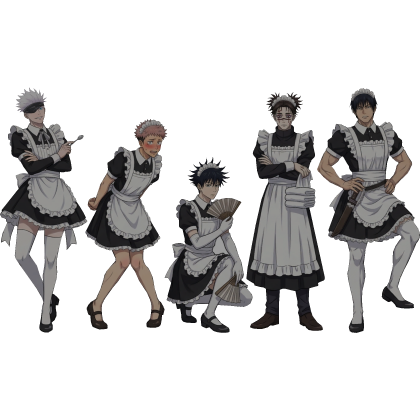 Maid Gojo Itadori Megumi Choso and Toji Kaisen Roblox catalog item