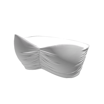 Trendy White Ruched Crop Top thumbnail