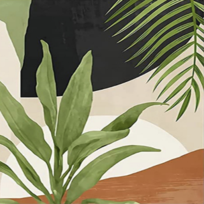 Minimal tones abstract leaves painting art Roblox decal