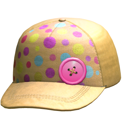 Yellow Multicolor Confetti Button Cap