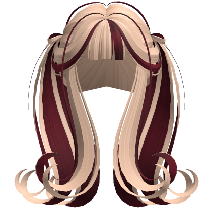 ♡ Pretty Huge Cute Swirly Long Pigtails Blonde&Red Roblox item