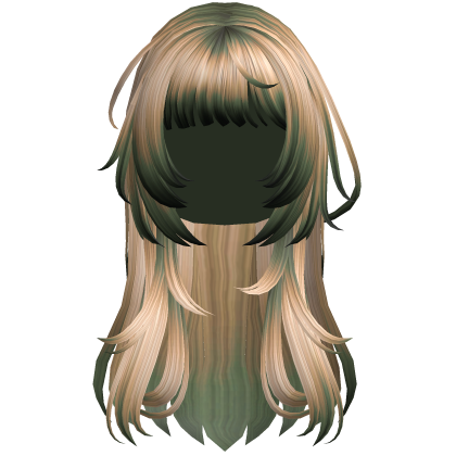 Golden Green Punk Flowy Girl Hair