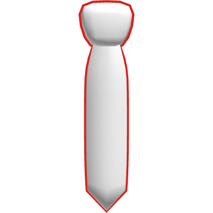 White Tie with Red Cartoony Outline Roblox item