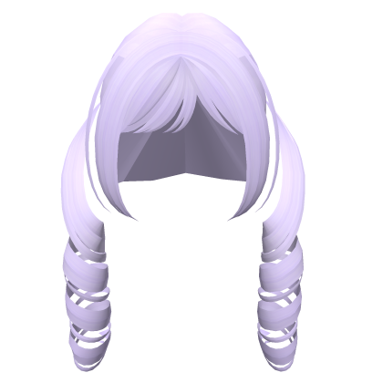 Cute Curly Long Pigtails in Light Purple Roblox item