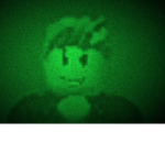 Recognizable smile.