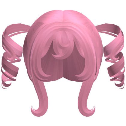 pink kawaii anime swirly bouncy pigtails