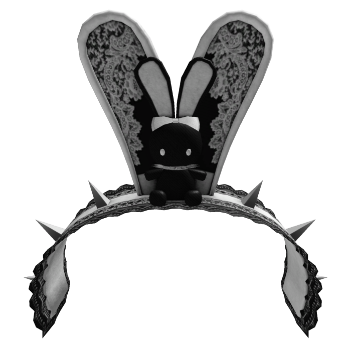 Wonderland Gothic Bunny Rabbit Headband (Black)