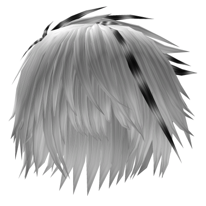 White Raccoon scene messy vkei emo hair Roblox item
