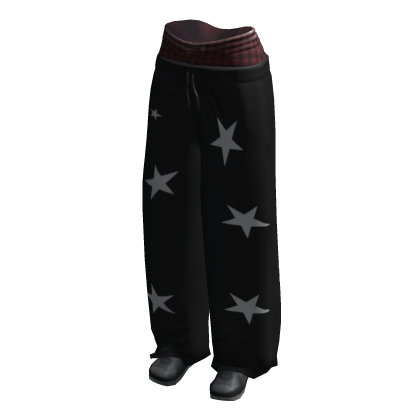 Y2K Star Black Sweatpants with Shoes