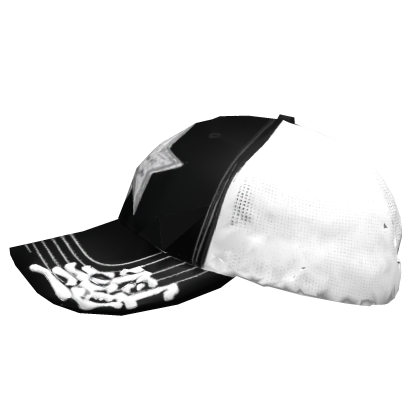 Black White Star Cap Roblox item