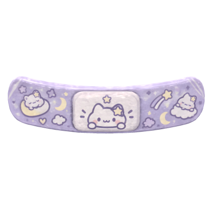 Kawaii Lavender Cosmic Cat Bandage Roblox item