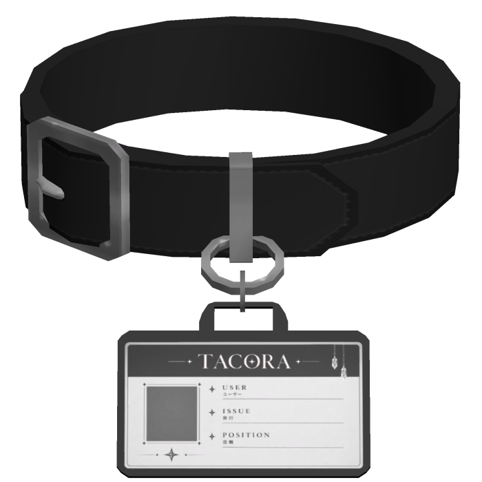 Cute Black ID card Choker / Collar 3.0