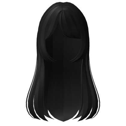 . ‿ ♡ cutest long school girl hair black Roblox item