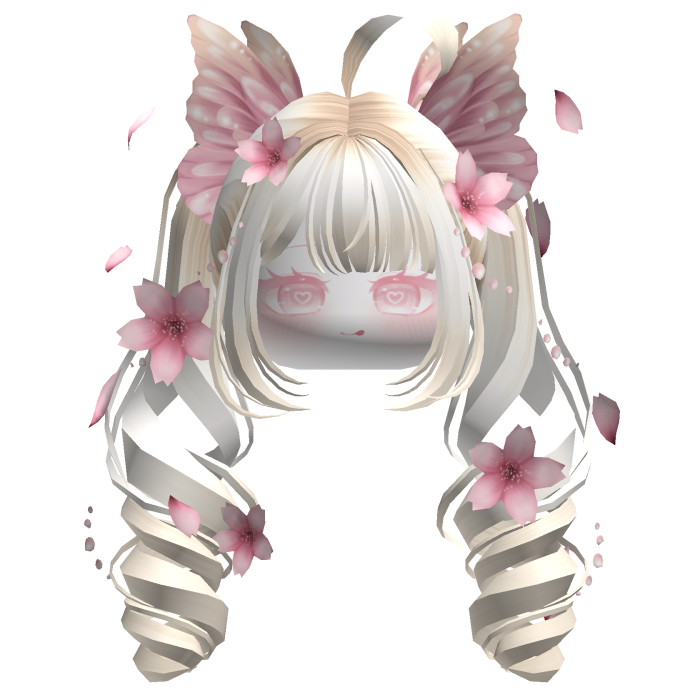 Mystical Sakura Petal Pigtails (Beige)