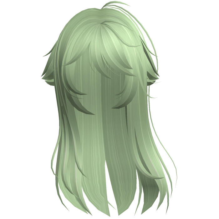Green Shy Moe Cat Girl Windy Whispy Hair