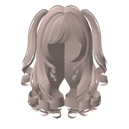 . ‿ ♡ curly angel long pigtail hair in milktea Roblox item