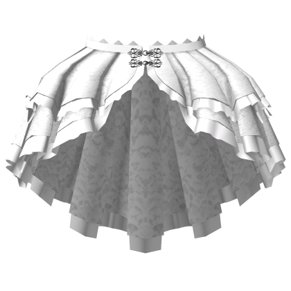 gothic layered lace long skirt 3.0 white